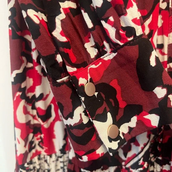 Suncoo France Red and Black Shirt Dress - Picture 6 of 8